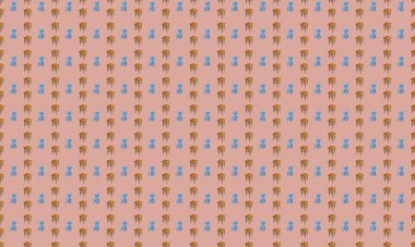 Farklı aksesuarlara sahip renkli arkaplan