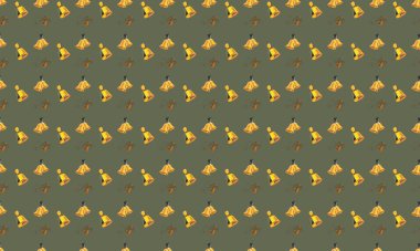 Farklı aksesuarlara sahip renkli arkaplan