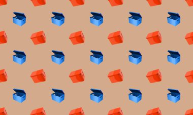 Farklı aksesuarlara sahip renkli arkaplan