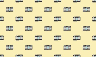 Farklı aksesuarlara sahip renkli arkaplan