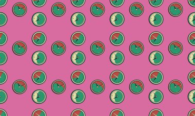 Farklı aksesuarlara sahip renkli arkaplan