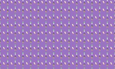 Farklı aksesuarlara sahip renkli arkaplan