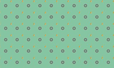 Farklı aksesuarlara sahip renkli arkaplan