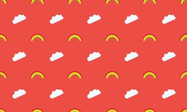 Farklı aksesuarlara sahip renkli arkaplan