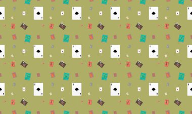 Farklı aksesuarlara sahip renkli arkaplan