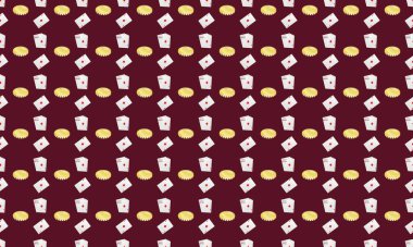 Farklı aksesuarlara sahip renkli arkaplan