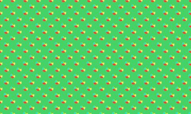 Farklı aksesuarlara sahip renkli arkaplan