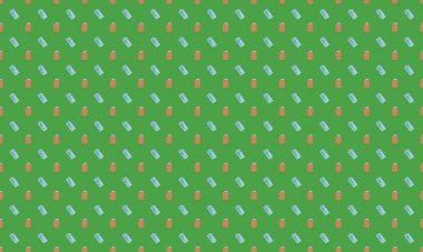 Farklı aksesuarlara sahip renkli arkaplan