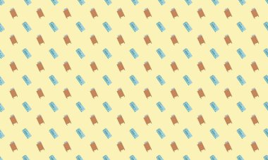 Farklı aksesuarlara sahip renkli arkaplan