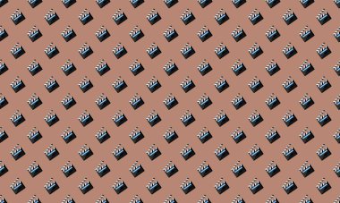 Farklı aksesuarlara sahip renkli arkaplan