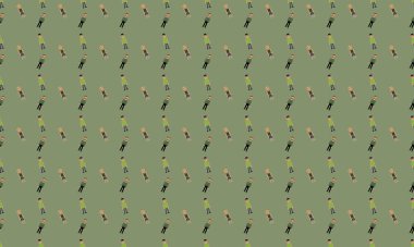 Farklı aksesuarlara sahip renkli arkaplan