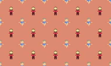 Farklı aksesuarlara sahip renkli arkaplan