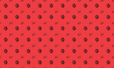 Farklı aksesuarlara sahip renkli arkaplan