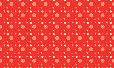 Farklı aksesuarlara sahip renkli arkaplan