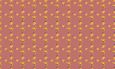 Farklı aksesuarlara sahip renkli arkaplan