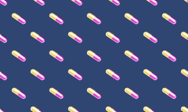 Farklı aksesuarlara sahip renkli arkaplan