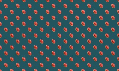 Farklı aksesuarlara sahip renkli arkaplan