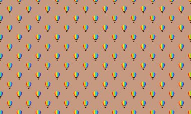 Farklı aksesuarlara sahip renkli arkaplan