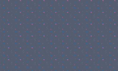 Farklı aksesuarlara sahip renkli arkaplan