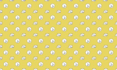 Farklı aksesuarlara sahip renkli arkaplan