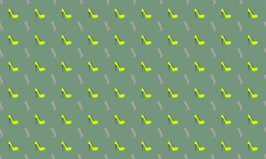 Farklı aksesuarlara sahip renkli arkaplan