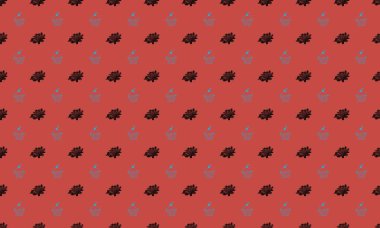 Farklı aksesuarlara sahip renkli arkaplan