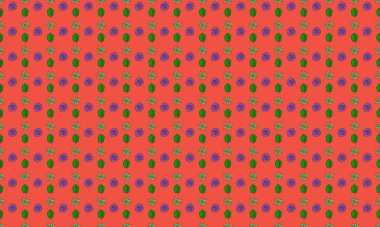 Farklı aksesuarlara sahip renkli arkaplan