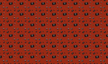 Farklı aksesuarlara sahip renkli arkaplan