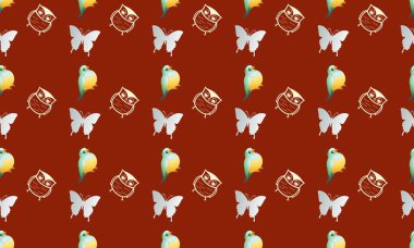 Farklı aksesuarlara sahip renkli arkaplan