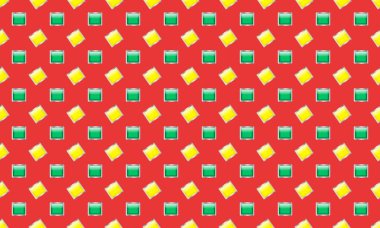 Farklı aksesuarlara sahip renkli arkaplan