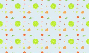 Colored background with different accessories clipart