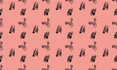 Farklı aksesuarlara sahip renkli arkaplan