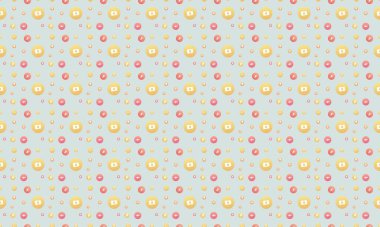 Farklı aksesuarlara sahip renkli arkaplan