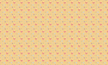 Farklı aksesuarlara sahip renkli arkaplan