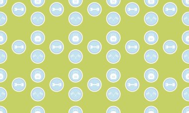 Farklı aksesuarlara sahip renkli arkaplan