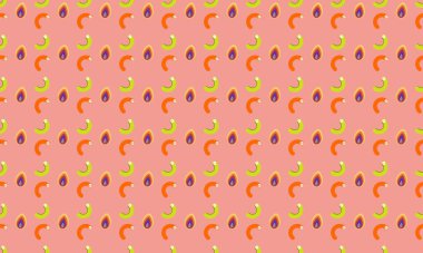 Farklı aksesuarlara sahip renkli arkaplan