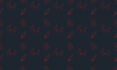 Farklı aksesuarlara sahip renkli arkaplan