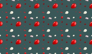 Farklı aksesuarlara sahip renkli arkaplan