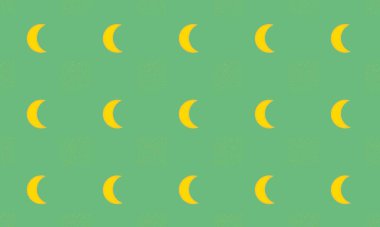 Farklı aksesuarlara sahip renkli arkaplan