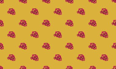 Farklı aksesuarlara sahip renkli arkaplan