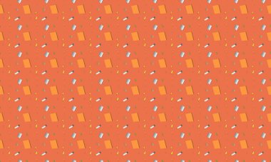 Farklı aksesuarlara sahip renkli arkaplan