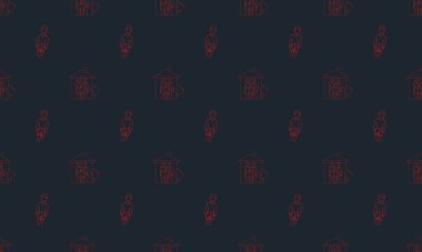 Farklı aksesuarlara sahip renkli arkaplan