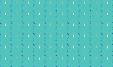 Farklı aksesuarlara sahip renkli arkaplan