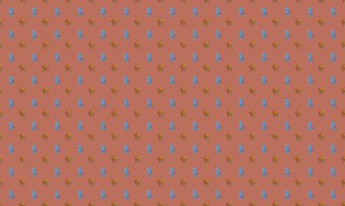 Farklı aksesuarlara sahip renkli arkaplan