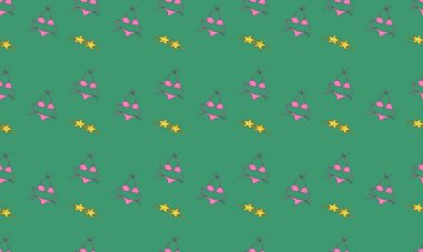 Farklı aksesuarlara sahip renkli arkaplan