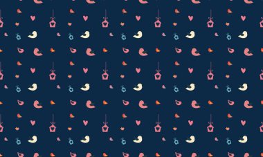 Farklı aksesuarlara sahip renkli arkaplan