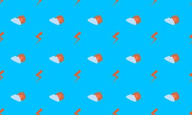 Farklı aksesuarlara sahip renkli arkaplan