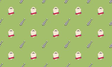 Farklı aksesuarlara sahip renkli arkaplan