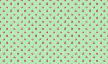 Farklı aksesuarlara sahip renkli arkaplan