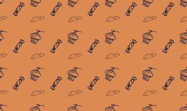 Farklı aksesuarlara sahip renkli arkaplan